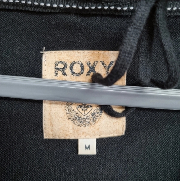 Roxy black knit hoodied jumper dress sz medium uk 10 - Picture 7 of 7